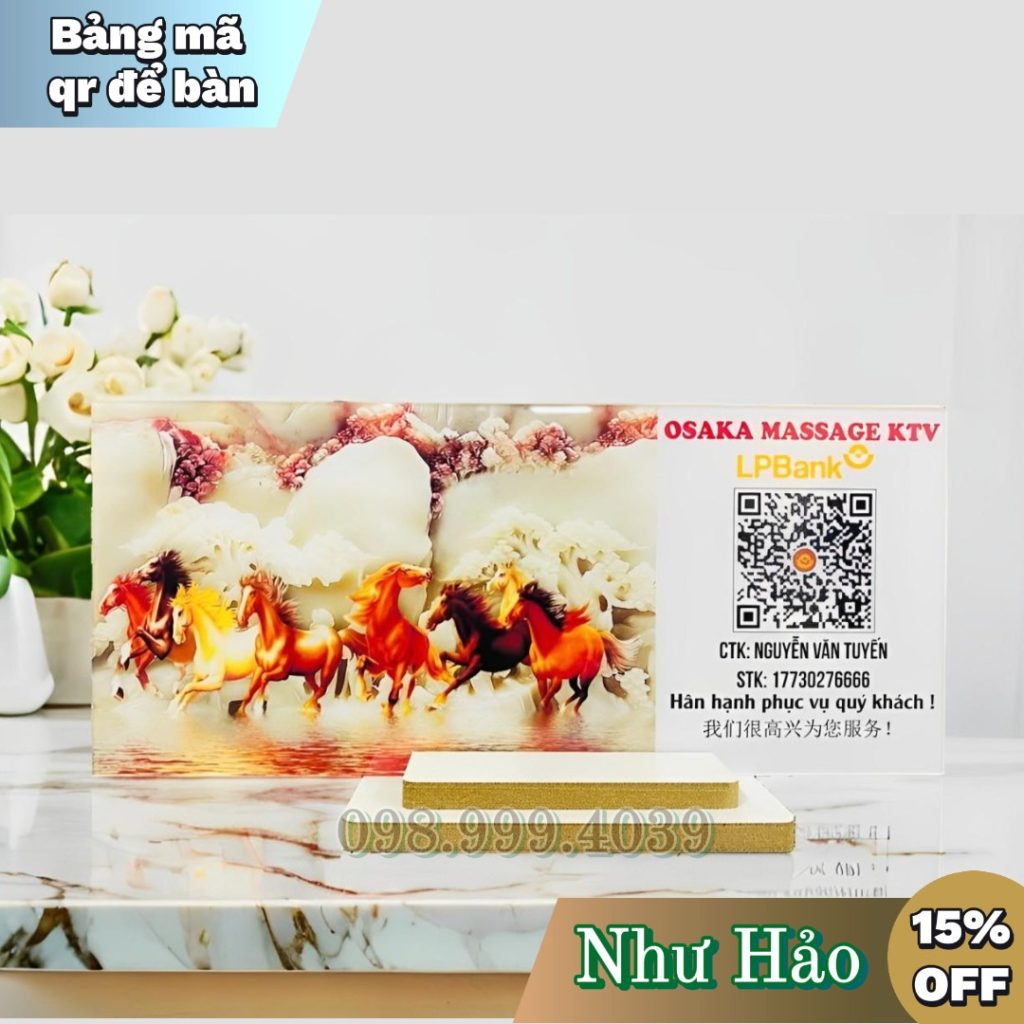 bảng quét mã qr để bàn