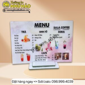 In menu quán