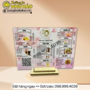 In menu quán
