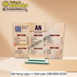 In Menu bang gia dich vu