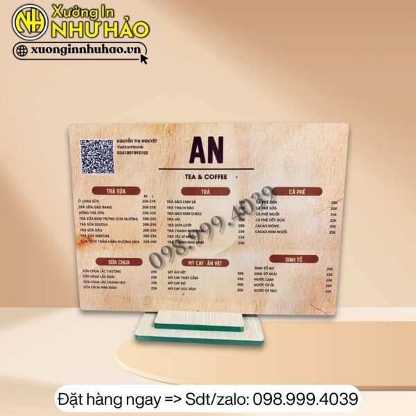 In Menu bang gia dich vu
