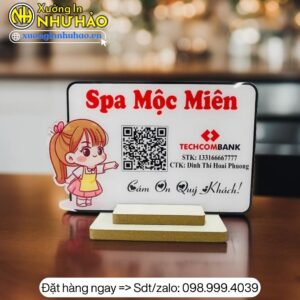 bảng mã qr để bàn
