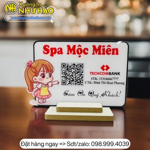 bảng mã qr để bàn
