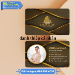 Danh Thiếp Cá Nhân Chuyên Nghiệp Tại Xưởng In Như Hảo: Thiết Kế Theo Yêu Cầu, Giá Tốt