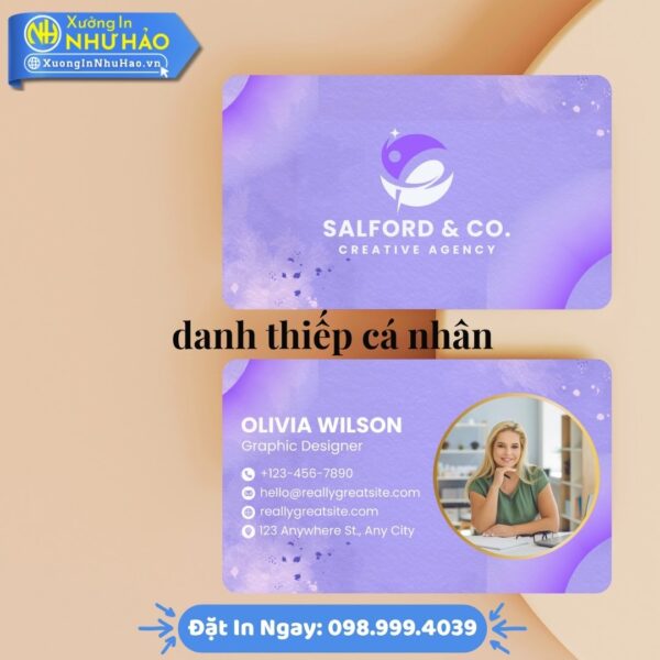 Danh Thiếp Cá Nhân Chuyên Nghiệp Tại Xưởng In Như Hảo: Thiết Kế Theo Yêu Cầu, Giá Tốt