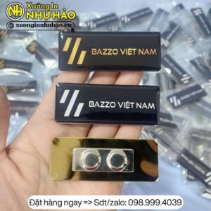 bảng tên nhân viên cài áo