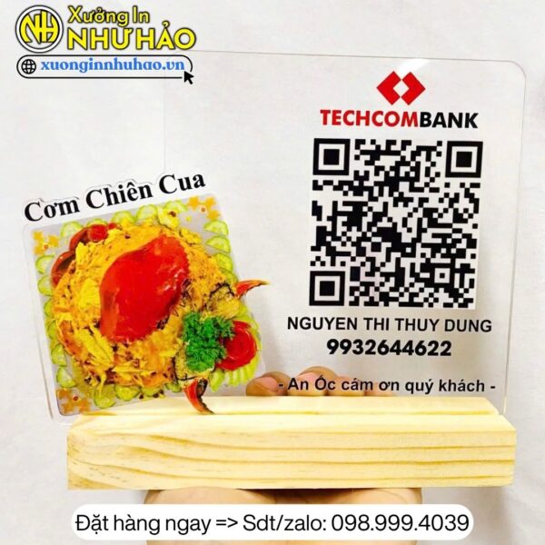 làm bảng mã qr ngân hàng