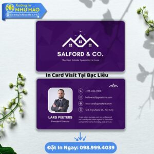In Card Visit Tại Bạc Liêu: Khẳng Định Đẳng Cấp, Kết Nối Thành Công