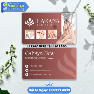 In Card Visit Tại Cao Lãnh: Giải Pháp Marketing Hiệu Quả