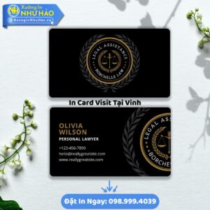 Xưởng In Card Visit Tại Vinh: Thiết Kế Đẹp, In Nhanh Lấy Ngay