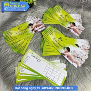 In Thẻ Liệu Trình Spa Theo Yêu Cầu, Voucher Spa Khuyến Mãi Giá Rẻ Tại Xưởng In Như Hảo