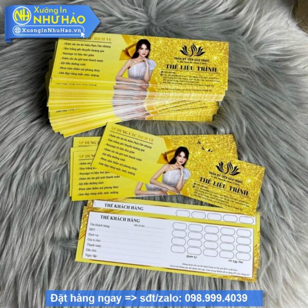 In Thẻ Liệu Trình Spa Theo Yêu Cầu, Voucher Spa Khuyến Mãi Giá Rẻ Tại Xưởng In Như Hảo