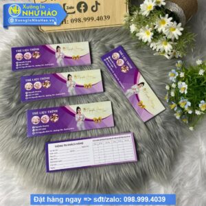 In Phiếu Quà Tặng Spa Theo Yêu Cầu Giá Rẻ - Đặt In Ngay Tại Xưởng In Như Hảo