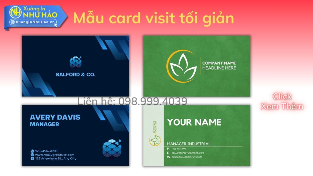Dịch Vụ In Card Visit Tại Đà Nẵng Uy Tín | Xưởng In Như Hảo
