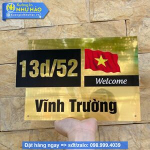 Biển Số Nhà Alu Vàng Gương: Sang Trọng, Bền Đẹp, Dễ Dàng Nhận Diện