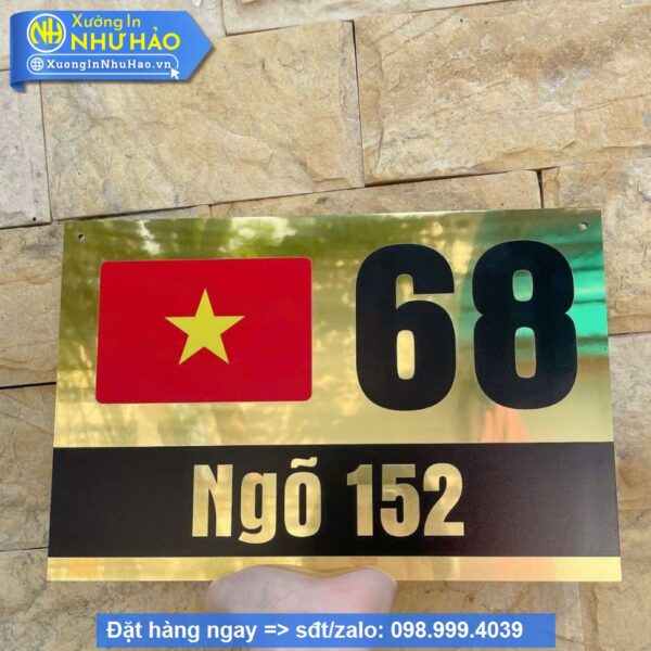 Biển Số Nhà Alu Vàng Gương: Sang Trọng, Bền Đẹp, Dễ Dàng Nhận Diện