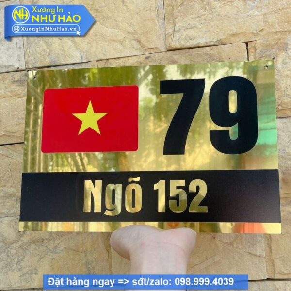 Biển Số Nhà Alu Vàng Gương: Sang Trọng, Bền Đẹp, Dễ Dàng Nhận Diện