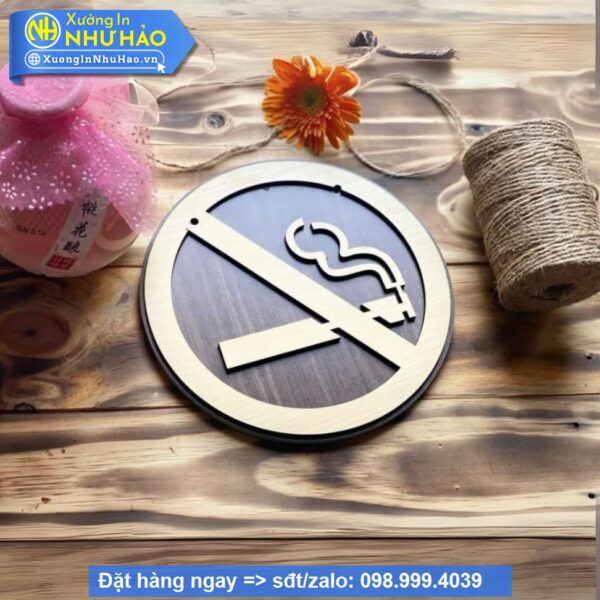 Biển Gỗ Cấm Hút Thuốc: Giải Pháp Thanh Lịch, Hiệu Quả Cho Không Gian Sạch. Thiết Kế Độc Đáo