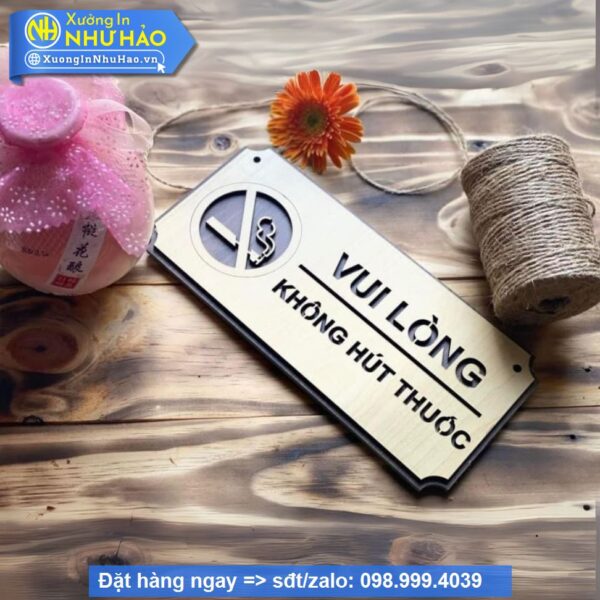 Biển Gỗ Cấm Hút Thuốc: Giải Pháp Thanh Lịch, Hiệu Quả Cho Không Gian Sạch. Thiết Kế Độc Đáo