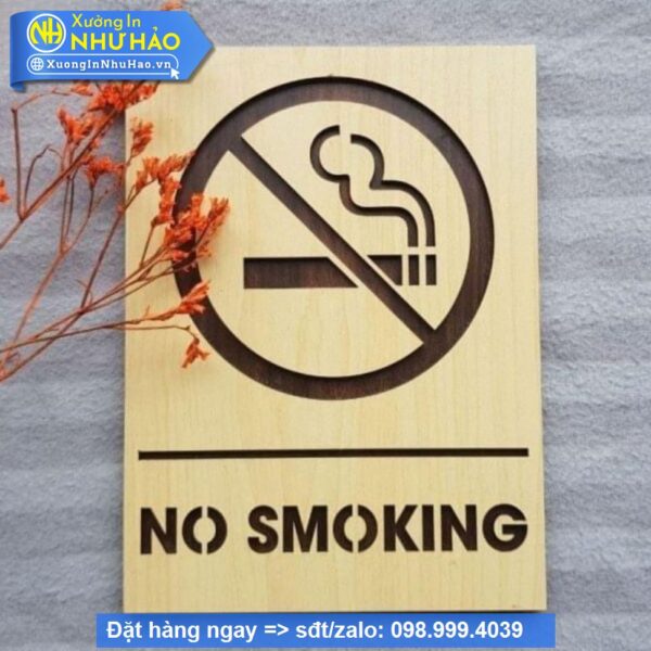 Biển Gỗ Cấm Hút Thuốc: Giải Pháp Thanh Lịch, Hiệu Quả Cho Không Gian Sạch. Thiết Kế Độc Đáo