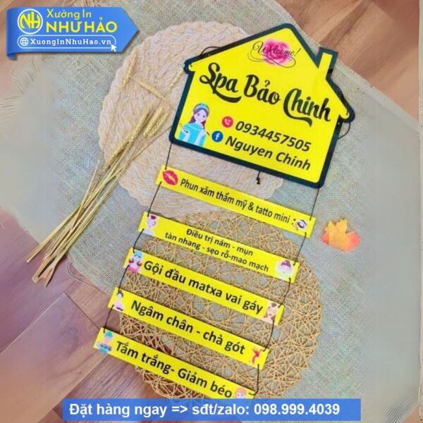 Nâng Tầm Thương Hiệu Với Biển Hiệu Treo Tên Shop Mica Cao Cấp, In UV Sắc Nét