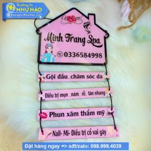Nâng Tầm Thương Hiệu Với Biển Hiệu Treo Tên Shop Mica Cao Cấp, In UV Sắc Nét