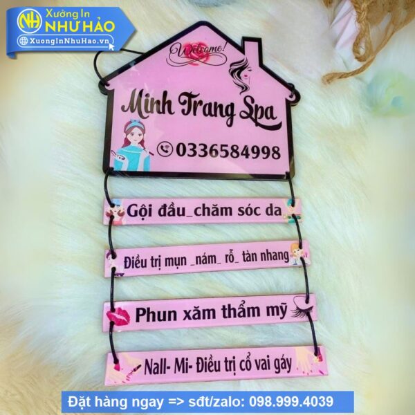 Nâng Tầm Thương Hiệu Với Biển Hiệu Treo Tên Shop Mica Cao Cấp, In UV Sắc Nét