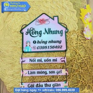Nâng Tầm Thương Hiệu Với Biển Hiệu Treo Tên Shop Mica Cao Cấp, In UV Sắc Nét