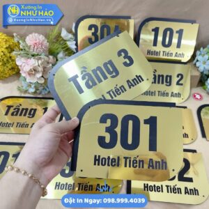 Biển Số Phòng Alu Gương Cao Cấp: Nâng Tầm Đẳng Cấp Khách Sạn, Thiết Kế Theo Yêu Cầu