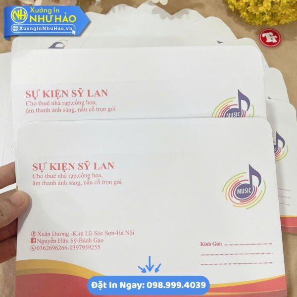 In Bao Thư Theo Yêu Cầu Chuyên Nghiệp, Chất Lượng Cao, Giá Tốt, Thiết Kế Miễn Phí, Giao Hàng Toàn Quốc