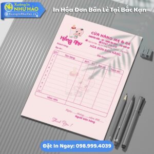 Xưởng In Hóa Đơn Bán Lẻ Tại Bắc Kạn: Báo Giá Theo Yêu Cầu: Như Hảo Hỗ Trợ Test Màu, Thiết Kế Free, Giao Hàng Toàn Quốc