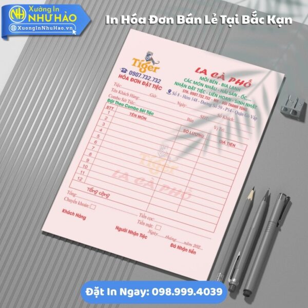 Xưởng In Hóa Đơn Bán Lẻ Tại Bắc Kạn: Báo Giá Theo Yêu Cầu: Như Hảo Hỗ Trợ Test Màu, Thiết Kế Free, Giao Hàng Toàn Quốc