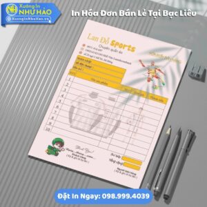 In Hóa Đơn Bán Lẻ Tại Bạc Liêu Theo Yêu Cầu, Giấy Fort 80gsm, Hỗ Trợ Test Màu, Giá Rẻ, Giao Toàn Quốc