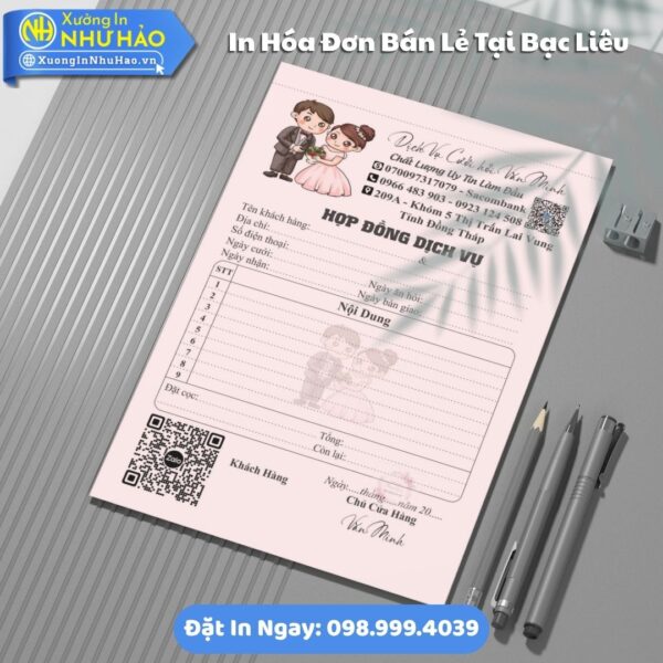In Hóa Đơn Bán Lẻ Tại Bạc Liêu Theo Yêu Cầu, Giấy Fort 80gsm, Hỗ Trợ Test Màu, Giá Rẻ, Giao Toàn Quốc
