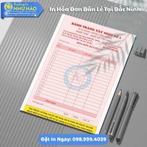 In Hóa Đơn Bán Lẻ Tại Bắc Ninh Theo Yêu Cầu: Giao Hàng Toàn Quốc, 1-3 Liên, Fort 80gsm, Test Màu Trước Khi In, Giá Rẻ