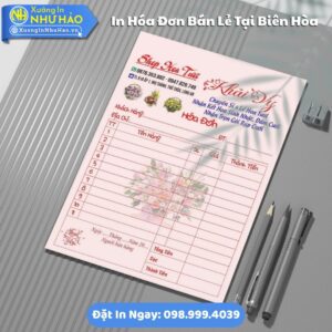 Dịch Vụ In Hóa Đơn Bán Lẻ Tại Biên Hòa Theo Yêu Cầu, Hỗ Trợ Test Màu, Fort 80gsm, 1 Liên Đến 3 Liên, Giao Hàng Toàn Quốc