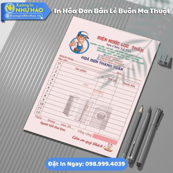 In Hóa Đơn Bán Lẻ Tại Buôn Ma Thuột Chất Lượng Cao, Giá Tốt. Xưởng Như Hảo Thiết Kế Theo Yêu Cầu