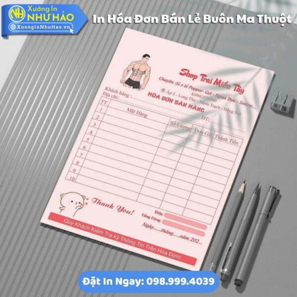 In Hóa Đơn Bán Lẻ Tại Buôn Ma Thuột Chất Lượng Cao, Giá Tốt. Xưởng Như Hảo Thiết Kế Theo Yêu Cầu