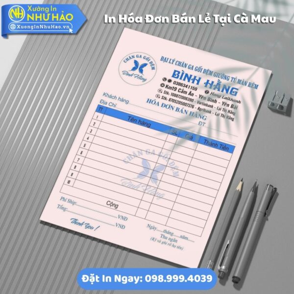 In Hóa Đơn Bán Lẻ Tại Cà Mau Theo Yêu Cầu - In Hóa Đơn 2 Liên Giá Rẻ