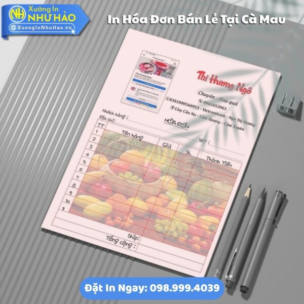 In Hóa Đơn Bán Lẻ Tại Cà Mau Theo Yêu Cầu - In Hóa Đơn 2 Liên Giá Rẻ