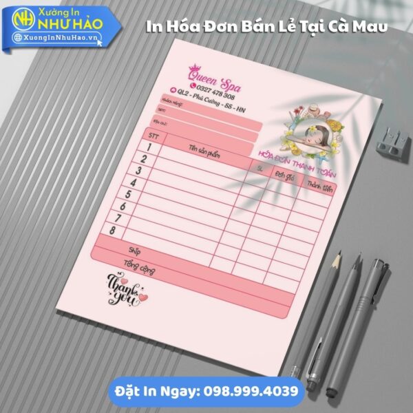 In Hóa Đơn Bán Lẻ Tại Cà Mau Theo Yêu Cầu - In Hóa Đơn 2 Liên Giá Rẻ