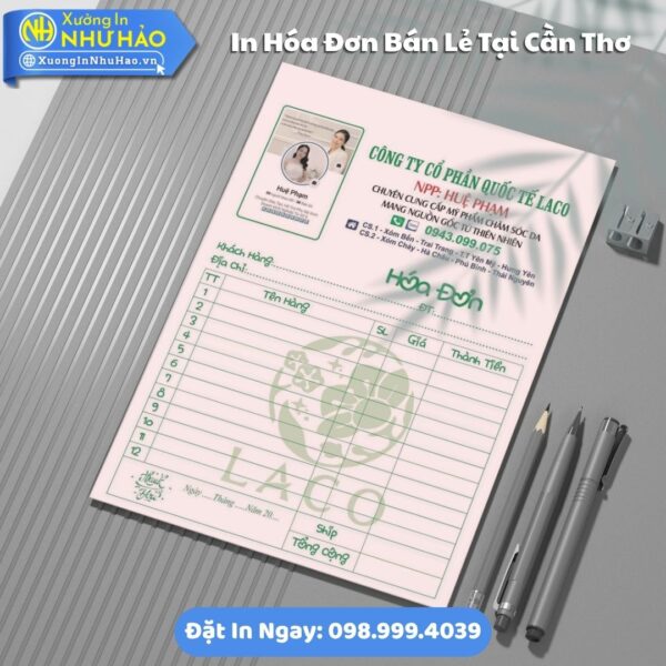 Đặt In Hóa Đơn Bán Lẻ Tại Cần Thơ Theo Yêu Cầu, Giá Rẻ, Kích Thước Đa Dạng, Theo Yêu Cầu, Thiết Kế Free, Hỗ Trợ Test Màu