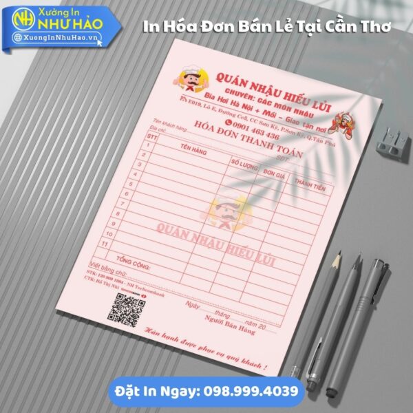 Đặt In Hóa Đơn Bán Lẻ Tại Cần Thơ Theo Yêu Cầu, Giá Rẻ, Kích Thước Đa Dạng, Theo Yêu Cầu, Thiết Kế Free, Hỗ Trợ Test Màu