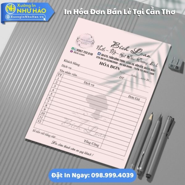 Đặt In Hóa Đơn Bán Lẻ Tại Cần Thơ Theo Yêu Cầu, Giá Rẻ, Kích Thước Đa Dạng, Theo Yêu Cầu, Thiết Kế Free, Hỗ Trợ Test Màu
