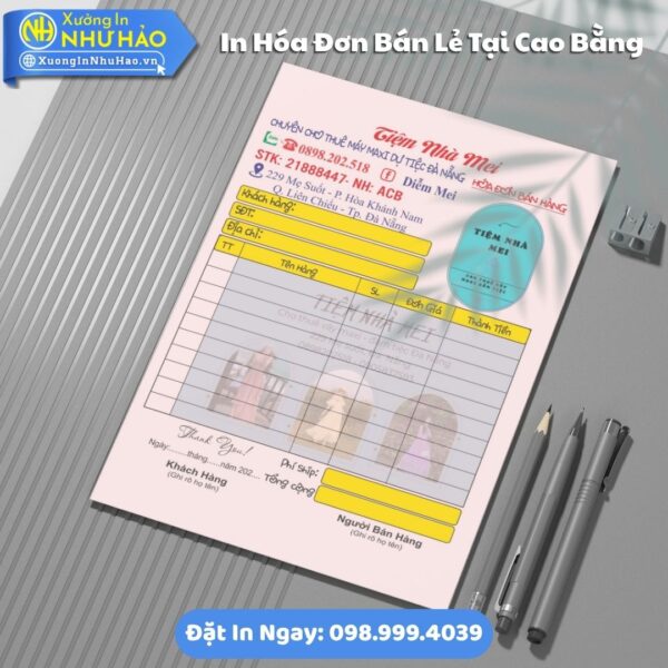 In Hóa Đơn Bán Lẻ Tại Cao Bằng Theo Yêu Cầu: Uy Tín, Giá Rẻ, Như Hảo Hỗ Trợ Test Màu, Thiết Kế Free, Giao Hàng Toàn Quốc