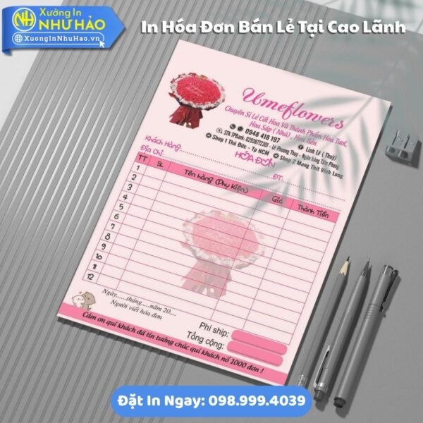Giải Pháp In Hóa Đơn Bán Lẻ Chuyên Nghiệp Tại Cao Lãnh - Mẫu Mã Đa Dạng, Giá Cạnh Tranh