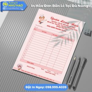 Xưởng In Hóa Đơn Bán Lẻ Tại Đà Nẵng Theo Yêu Cầu, Giấy Fort 80gsm, Hỗ Trợ Test Màu, Giá Rẻ, Giao Toàn Quốc