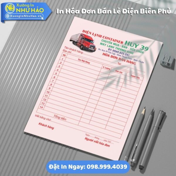In Hóa Đơn Bán Lẻ Tại Điện Biên Phủ Theo Yêu Cầu: Như Hảo Hỗ Trợ Test Màu, Thiết Kế Free, Giao Hàng Toàn Quốc