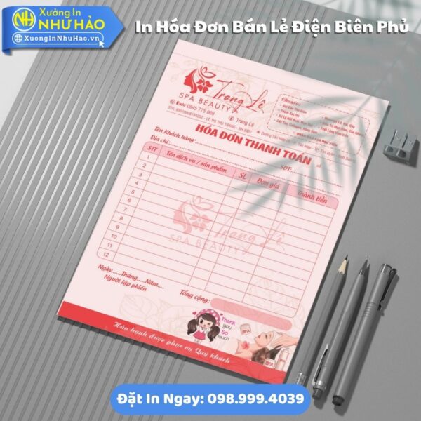 In Hóa Đơn Bán Lẻ Tại Điện Biên Phủ Theo Yêu Cầu: Như Hảo Hỗ Trợ Test Màu, Thiết Kế Free, Giao Hàng Toàn Quốc