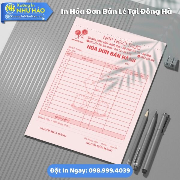 In Hóa Đơn Bán Lẻ Tại Đông Hà Theo Yêu Cầu Giấy Fort 80gsm, Hỗ Trợ Test Màu, Giá Rẻ, Giao Toàn Quốc